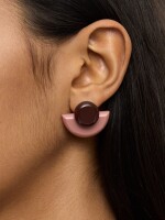 Pendientes Abanico Con Resina multicolor
