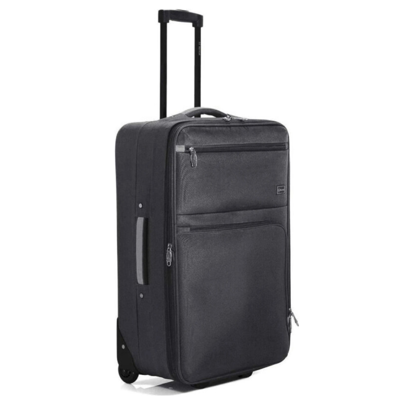 Valija Benzi 2 Ruedas Negro/Gris L Extensible TROLLEY POLIESTER 2 RUEDAS NEGRO/GRIS L EXT BZ5383N/G