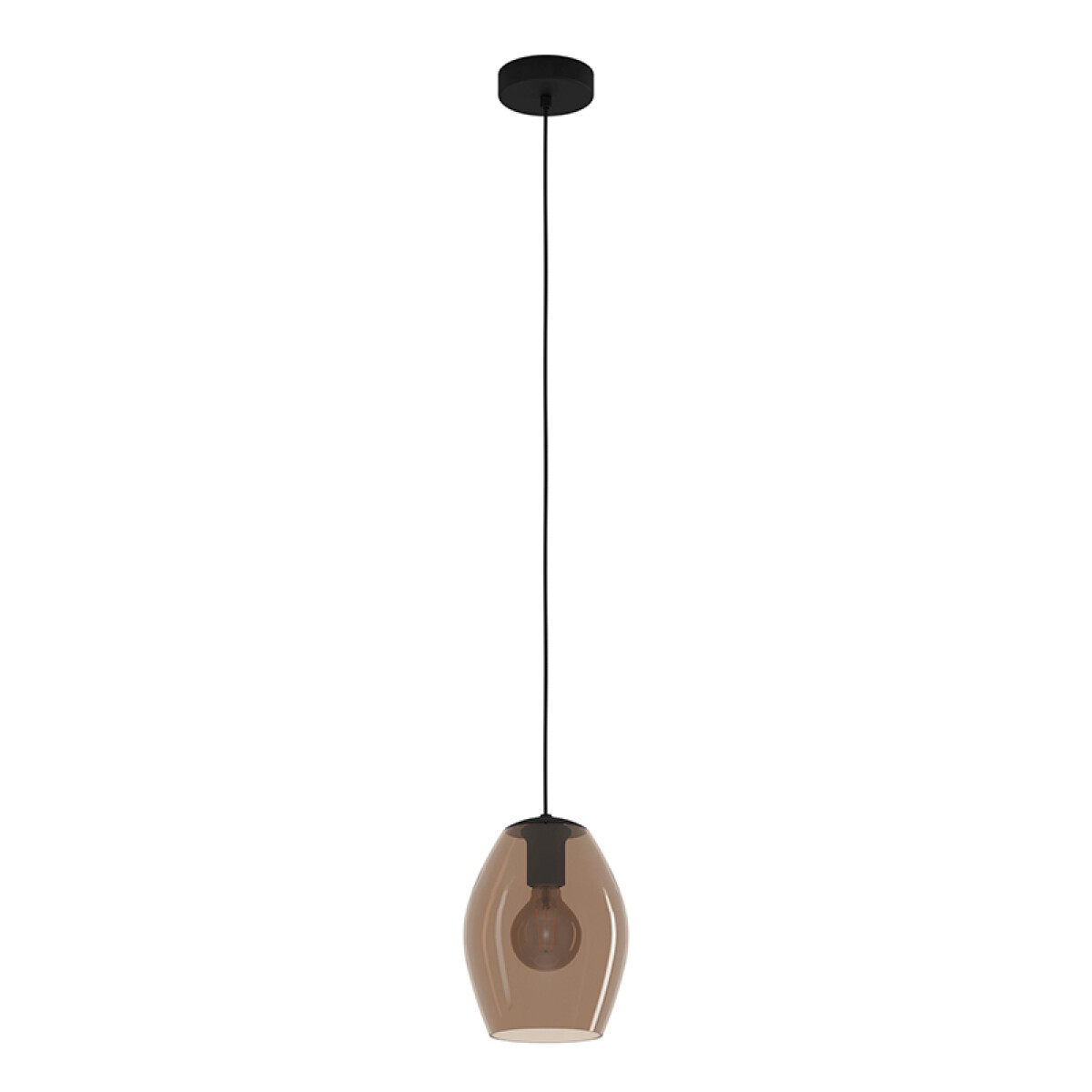 Colgante pantalla de vidrio marrón transparente - EG0160 
