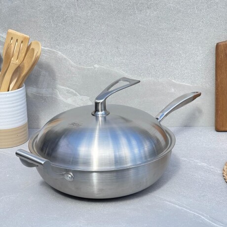 Wok Acero Inoxidable Antiadherente C&E 2.6kg/Ø34cm x 10cm Wok Acero Inoxidable Antiadherente C&E 2.6kg/Ø34cm x 10cm