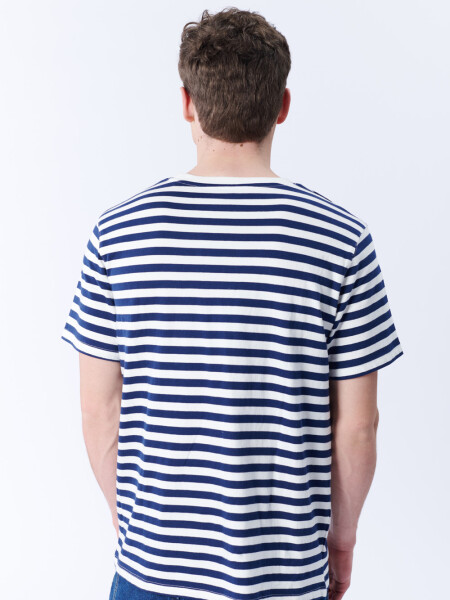 Remera Rayada Blanco Y Azul