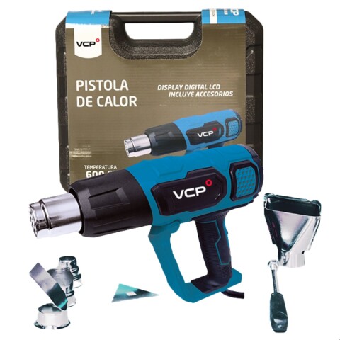 PISTOLA DE CALOR C/ DISPLAY-2000W 60 A 600 GRADOS PISTOLA DE CALOR C/ DISPLAY-2000W 60 A 600 GRADOS