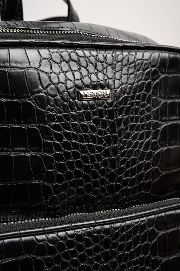 Mochila Maxi Croco Negro
