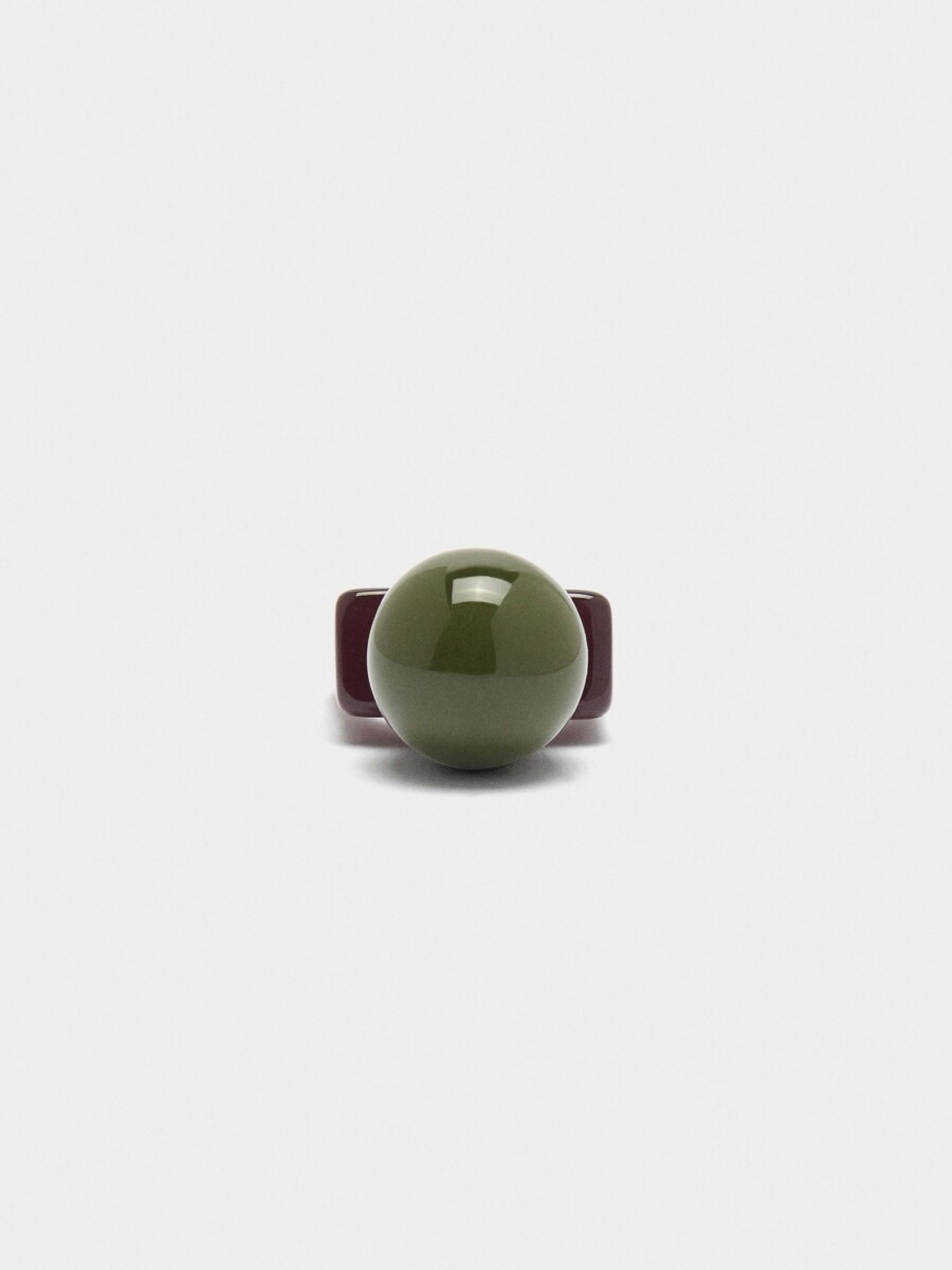 Anillo Con Esfera multicolor