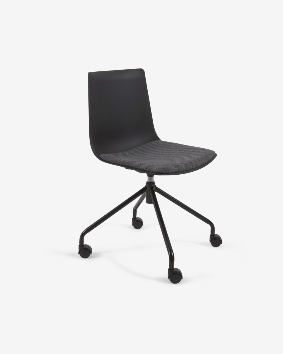 Silla de escritorio Ralfi - negro con asiento negro 