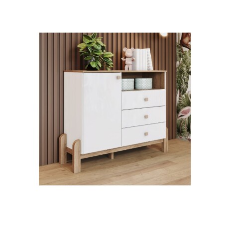 COMODA 1 PUERTA, 3 CAJONES TERNURA BLANCO/JEQUITI COMODA 1 PUERTA, 3 CAJONES TERNURA BLANCO/JEQUITI