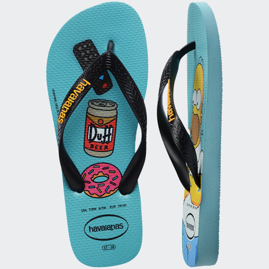 Ojotas Havaianas Simpsons Azul
