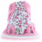 Sandalia de Niña Mini Miss Carol CANI con tela estampada y velcro Rosado