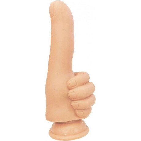 Finger Fest Thumbs Up Silicone Dildo - Vanilla Finger Fest Thumbs Up Silicone Dildo - Vanilla