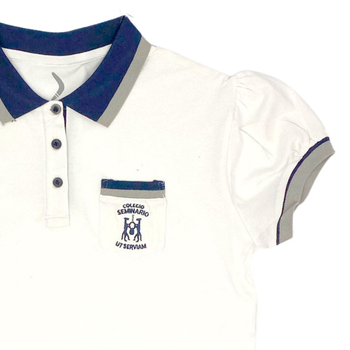 Remera Polo femenina Colegio Seminario Blanco