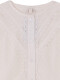 Blusa Con Tiras Bordadas Blanco