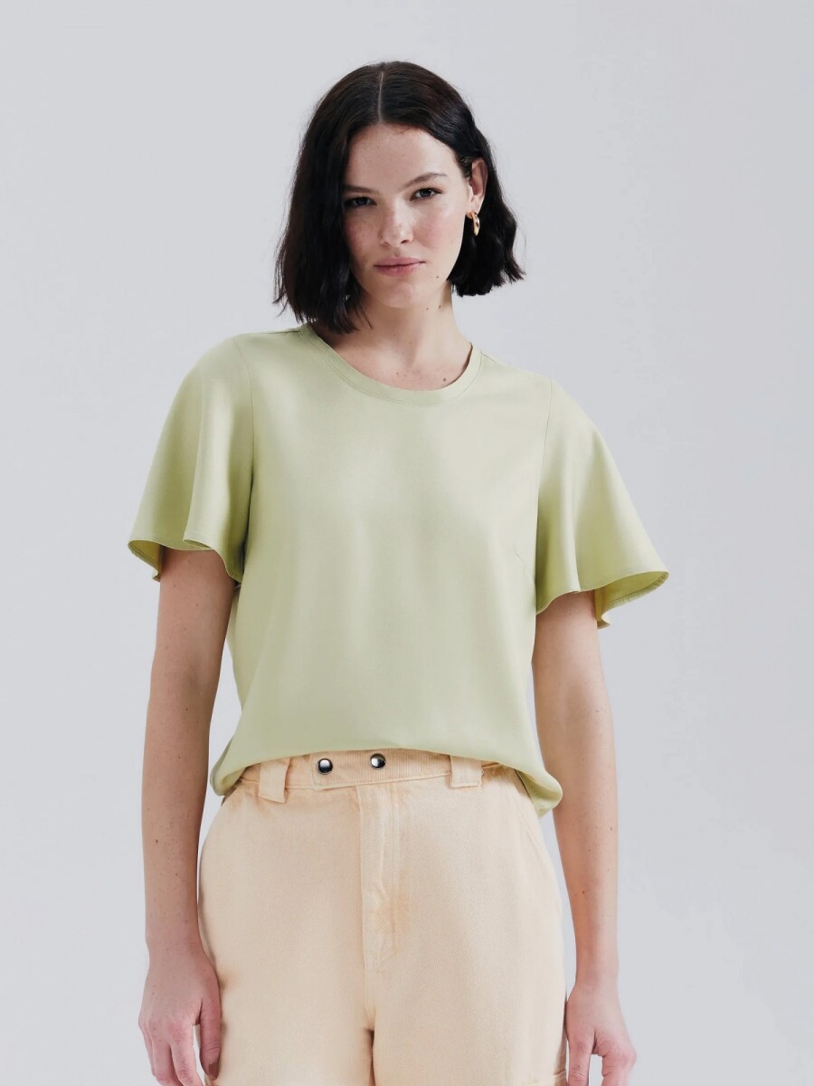 BLUSA CON MANGAS EVASÉ - VERDE 