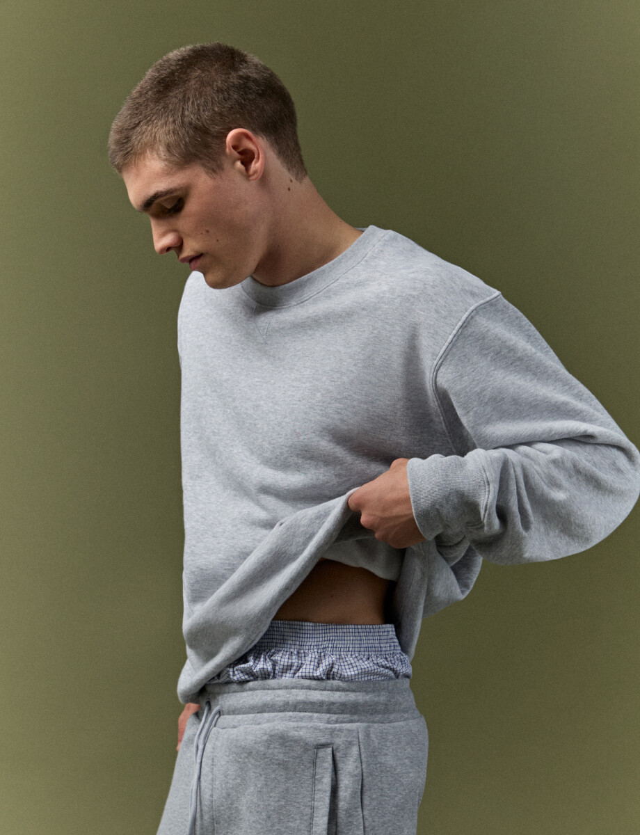 470559 SWEATER HARRY Gris Medio Melange