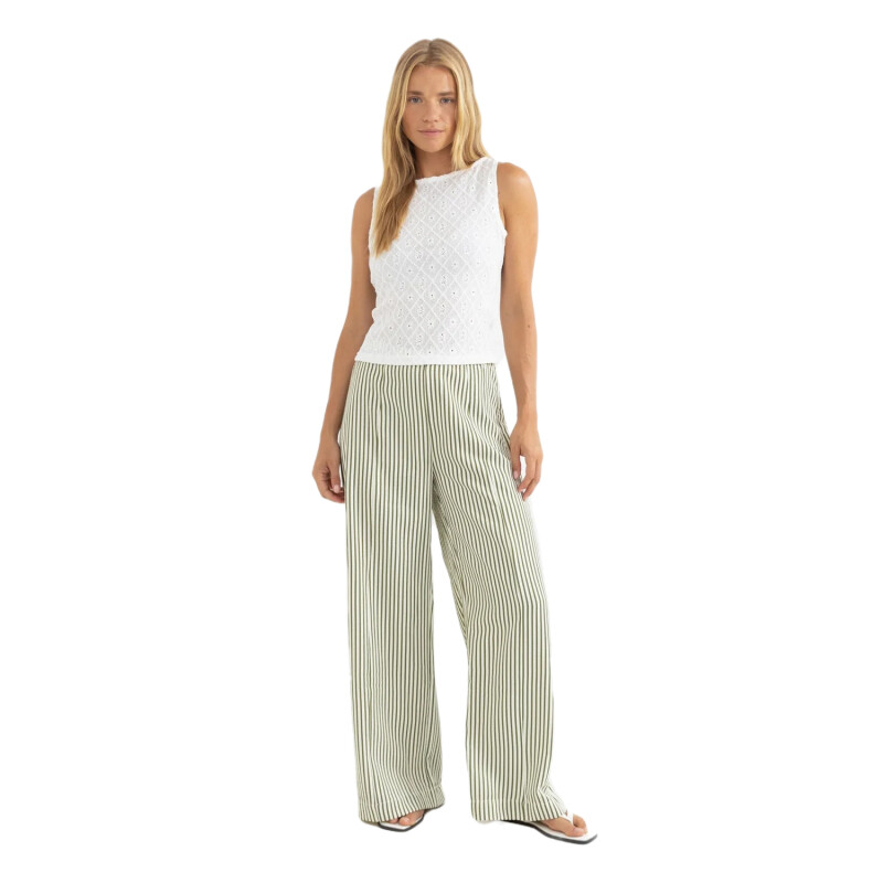 Pantalon Rhythm Cove Stripe Wide Leg - Verde Pantalon Rhythm Cove Stripe Wide Leg - Verde
