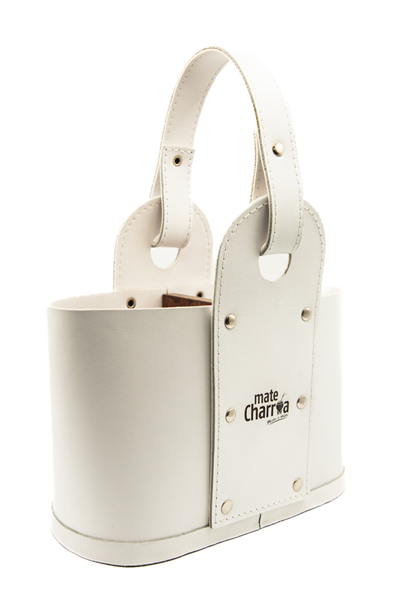 MATE CHARRUA PORTA MATE CINTA BLANCO