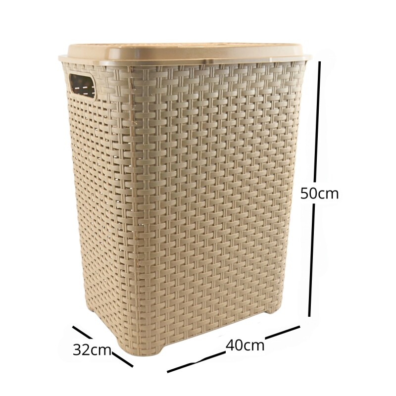 Cesto para ropa 45 lts MARRON CLARO