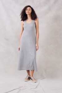 Vestido Lurex Gris Melange