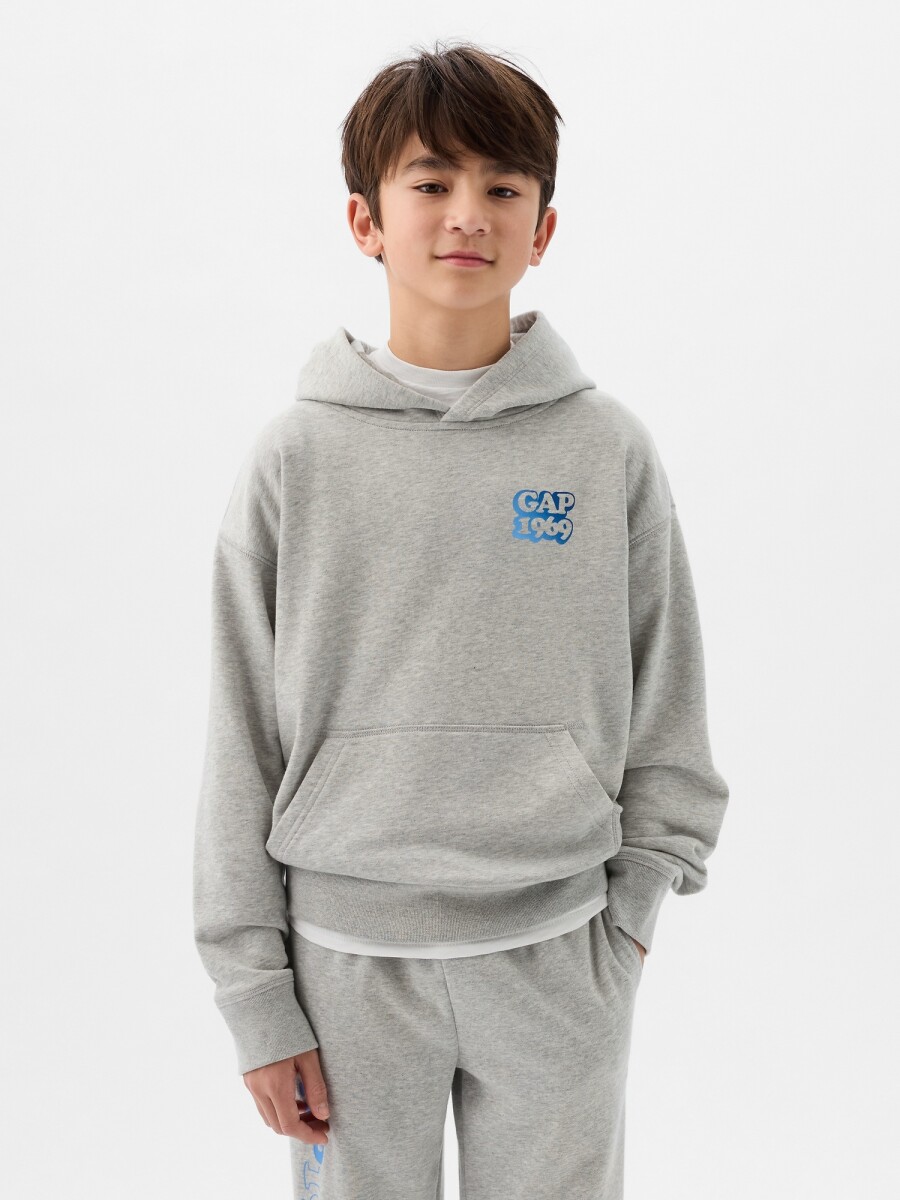 Buzo Canguro Logo Gap Niño Sin Felpa - B08 