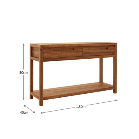 Consola 2 Cajones Nature Rústico Oscuro U