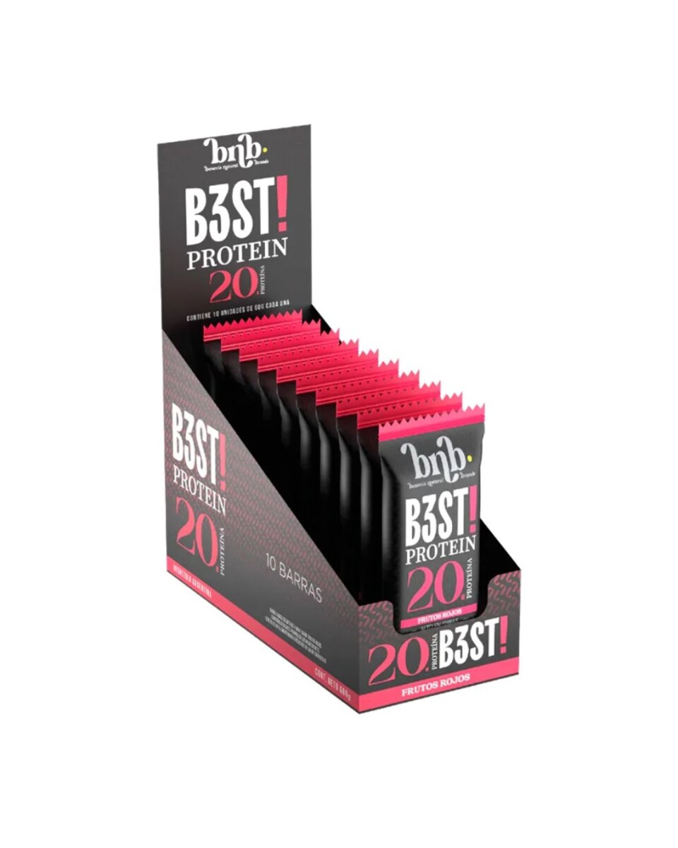 Barra B3st Protein Caja X10 NB - Frutos rojos 
