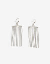 Aros Colgantes Largos Metal Aros Colgantes Largos Tassel - Plateado Rodio