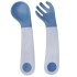 Set x2 cubiertos entrenamiento curvo pastel BUBA celeste