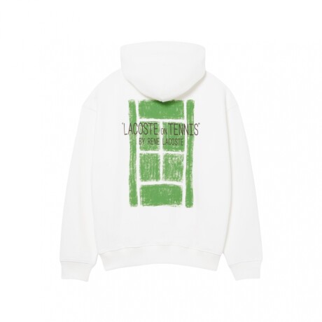 CANGURO LACOSTE MULTI PRINT FLEECE White
