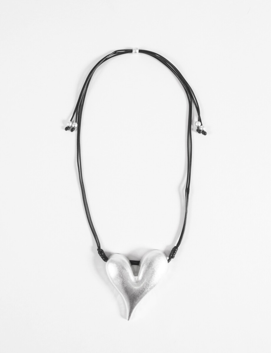 Collar cordón cora antique - plateado 