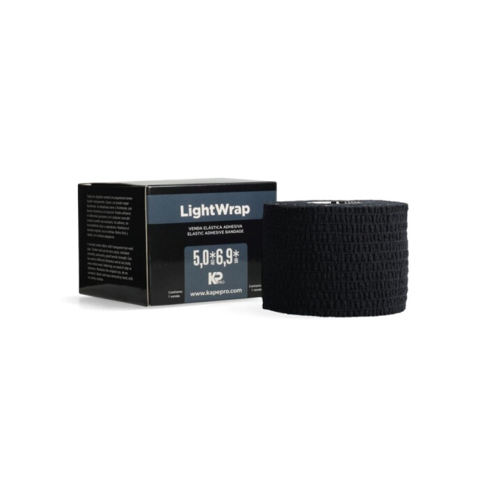 LIGHTWRAP VENDA ELAST. ADH. NEGRO 5X6,9 única
