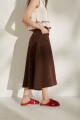 FALDA POMELA DENIM Chocolate