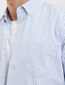 012584 CAMISA HARRY Celeste/blanco