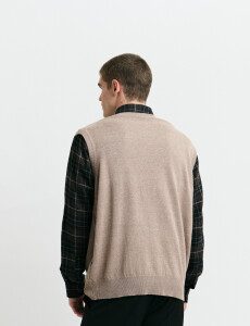 470885 CHALECO HARRINGTON LABEL Tostado