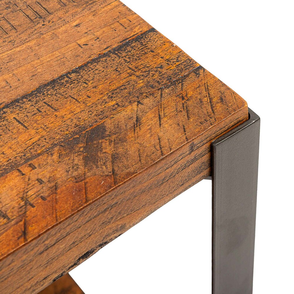 RACK PARA TV MADERA-Y-METAL MARRON YORK CASTAÑO