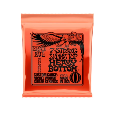 Encordado Eléctrica Ernie Ball P02615 7 String Skinny Top Heavy Top 10/62 Encordado Eléctrica Ernie Ball P02615 7 String Skinny Top Heavy Top 10/62