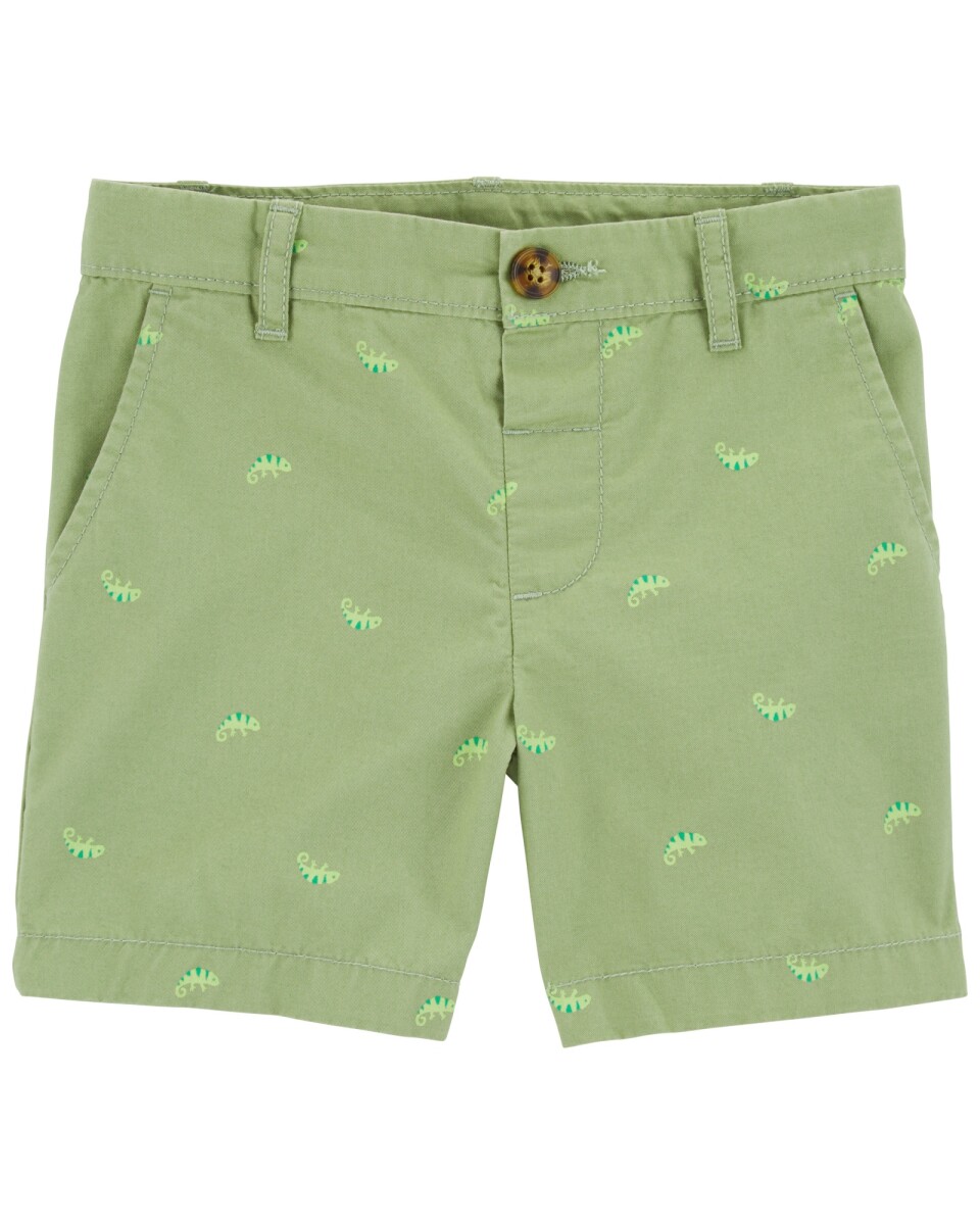 Short de algodón, clásico diseño camaleón 
