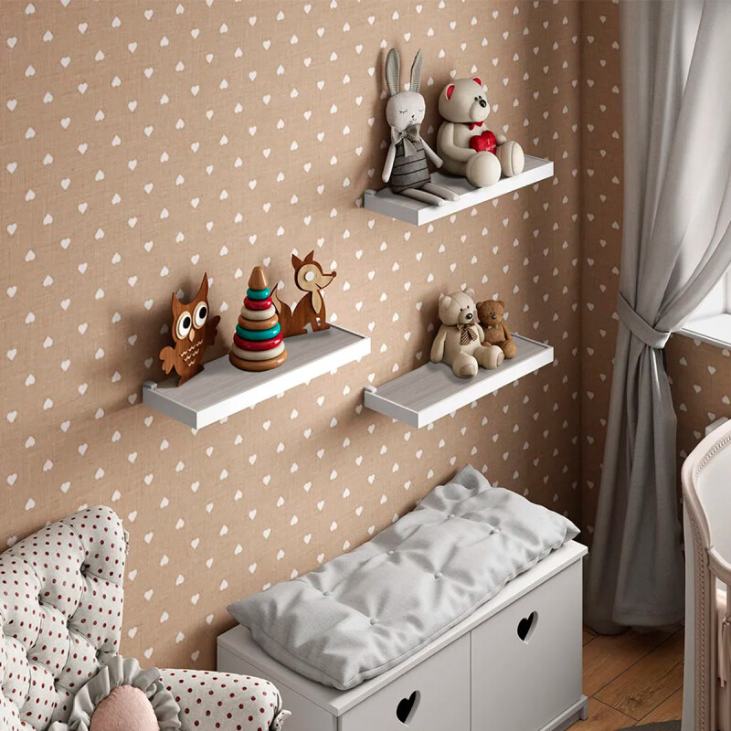 Estante duetto 4x20x60 cm cemento con borde GRIS