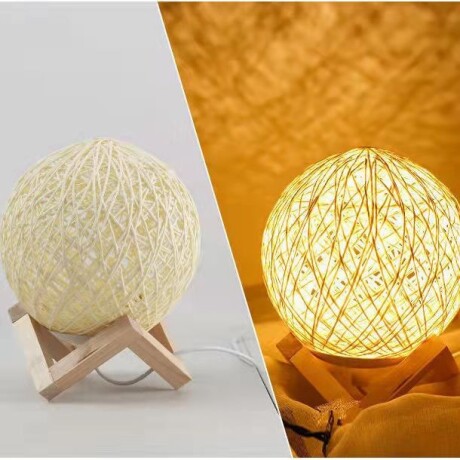 Lámpara Rattan Esfera Luna Artesanal Lámpara Rattan Esfera Luna Artesanal