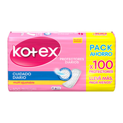 Protector Diario Kotex Cuidado Diario Pack Ahorro X100