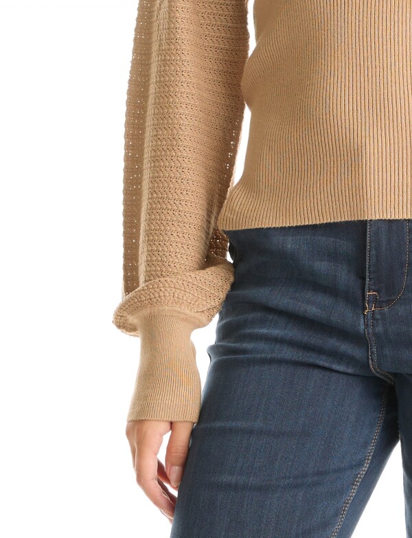 Buzo Manga Calada TOSTADO