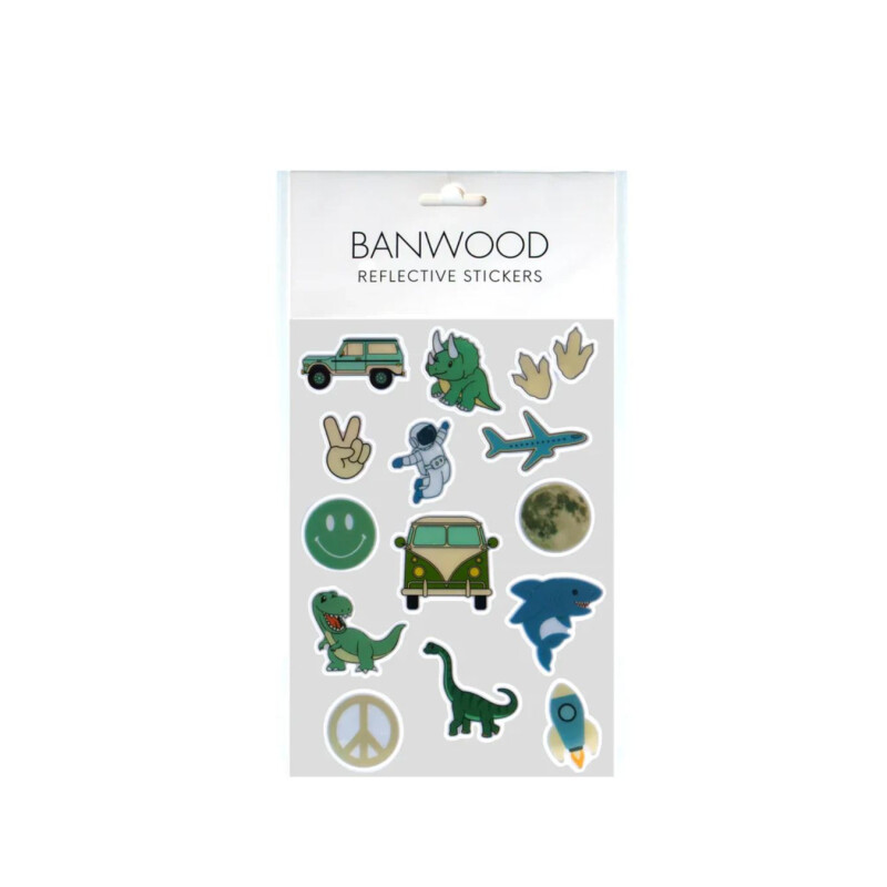 Stickers reflectivos para Casco Dinos/Espacio Banwood Stickers Reflectivos Para Casco Dinos/espacio Banwood