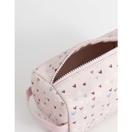 Portacosméticos Estampado Rosa Viejo