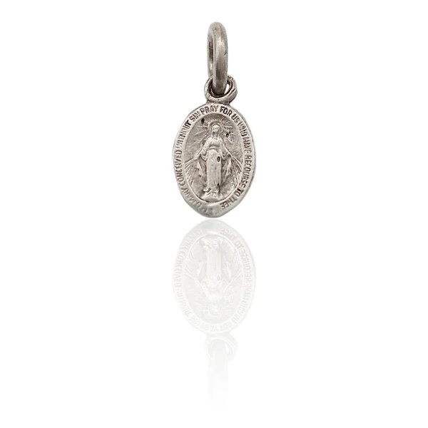 Dije Colgante Virgen Milagrosa-Plata 925-Sin Piedra-CP3032 sinpiedra