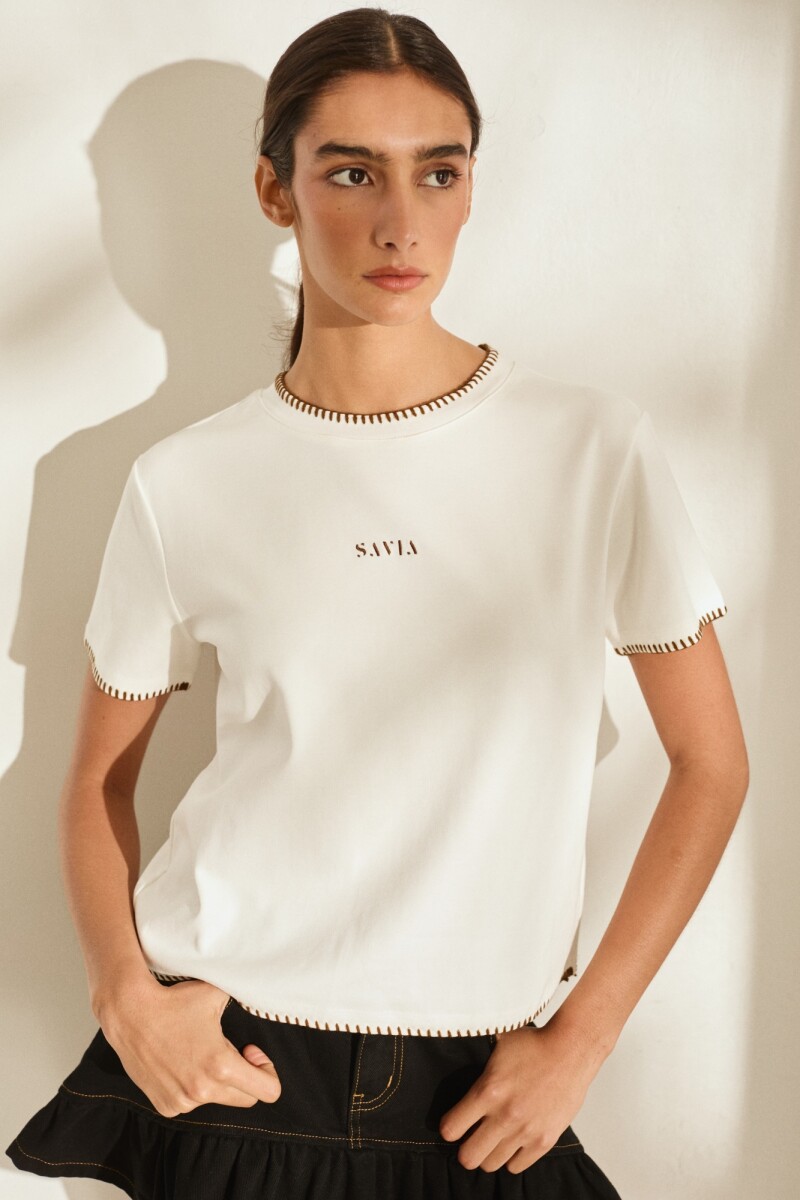 TSHIRT SAVIA CUTE Crudo Y Chocolate