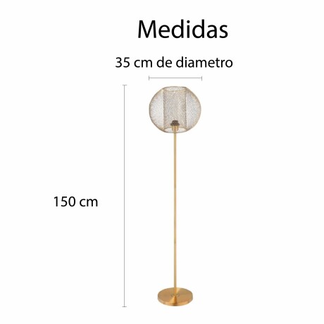 Lámpara De Pie Elegante Metal Moderna Estilo Glam Dorado
