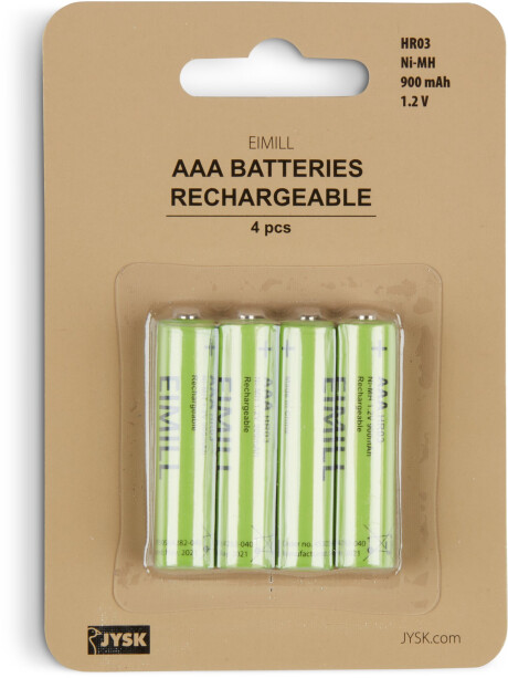 Pilas EIMILL recargables AAA 4 unidades Pilas EIMILL recargables AAA 4 unidades