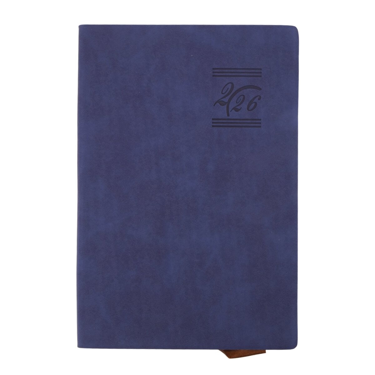 Agenda 2026 de cuerina lisa con indicador 