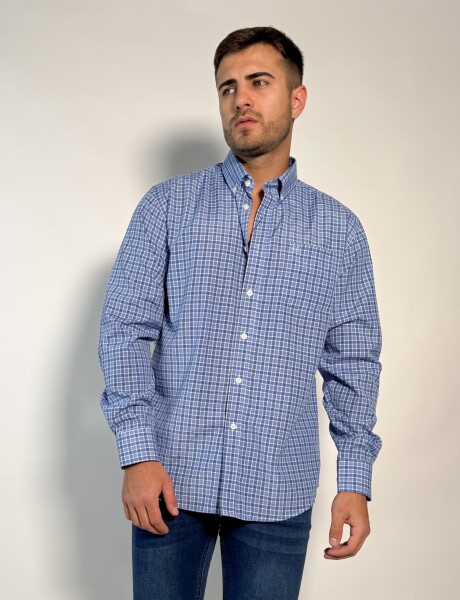 Camisa a cuadros Morfeo Celeste