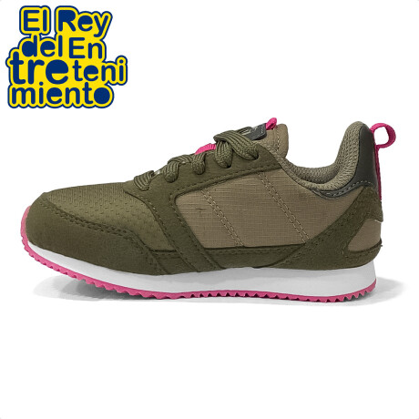 Calzado Topper Deportivo Niños Championes Cuero Verde/Rosa