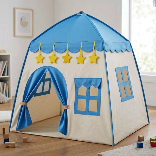 Carpa Casita Para Niños Chicos Casa Ventana Tipi Desarmable IMBACK Color Celeste Carpa Casita Para Niños Chicos Casa Ventana Tipi Desarmable IMBACK Color Celeste
