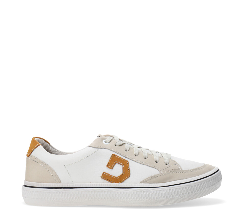 Deportivo YANE acordonado casual CREMA/BLANCO